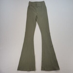 Offline By Aerie Pants Womens XS Green Flare Waffle Knit High Rise Boho